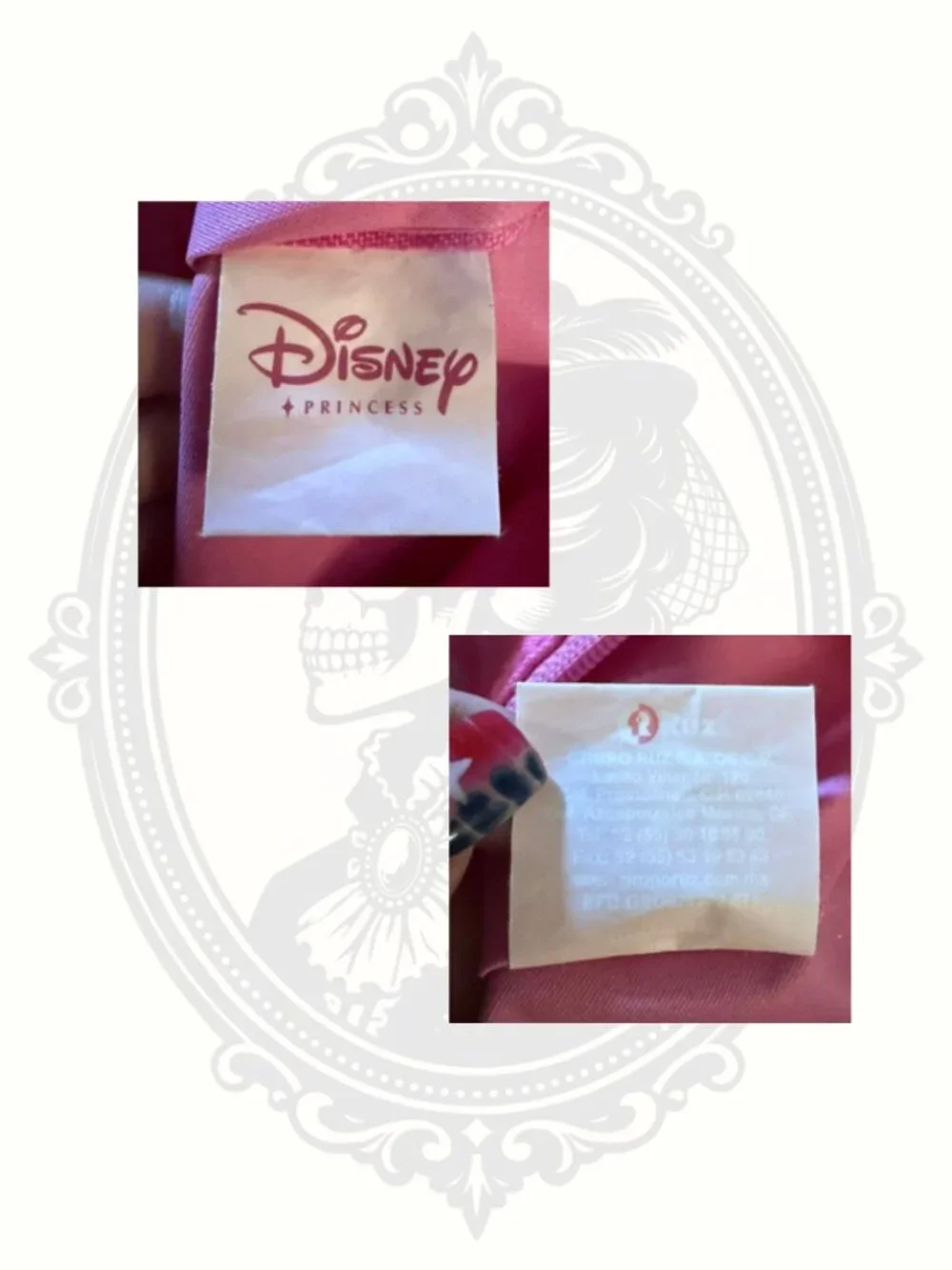 Disney Princess Pink Zippered Tote Bag Snow White Belle Cinderella Aurora Girls